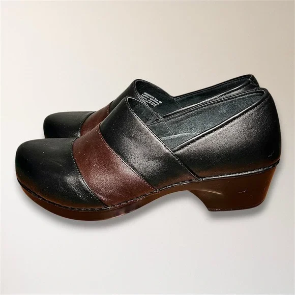 Dansko Tenley Black Brown Nappa Leather Clogs Comfort Work Nurse Shoes Womens 42 - Picture 5 of 12